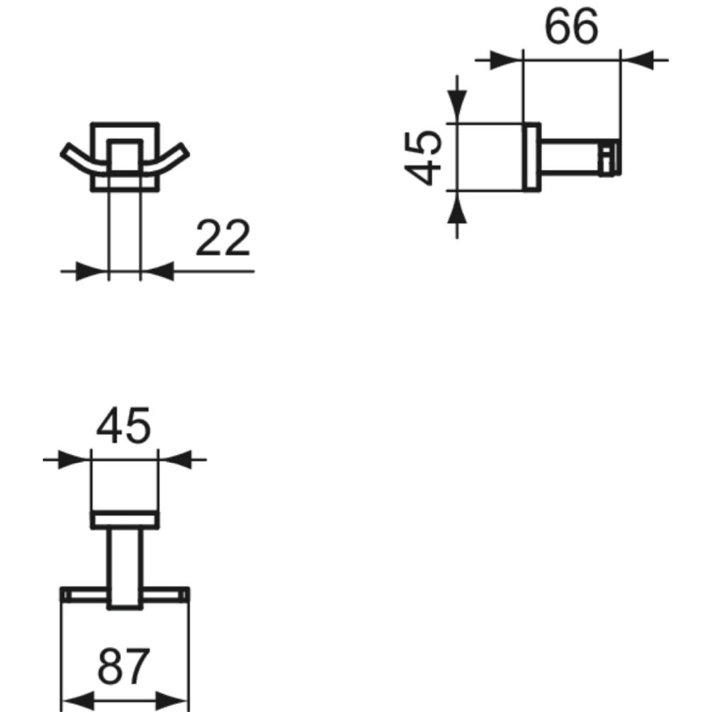 Cuier baie dublu crom lucios Ideal Standard IOM [3]