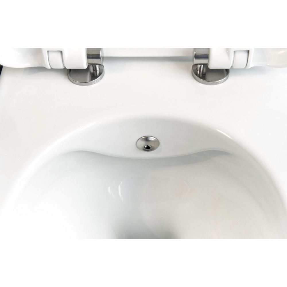 Vas wc cu functie de bideu incorporat si baterie, alb, Peonia Zero, Deante [3]