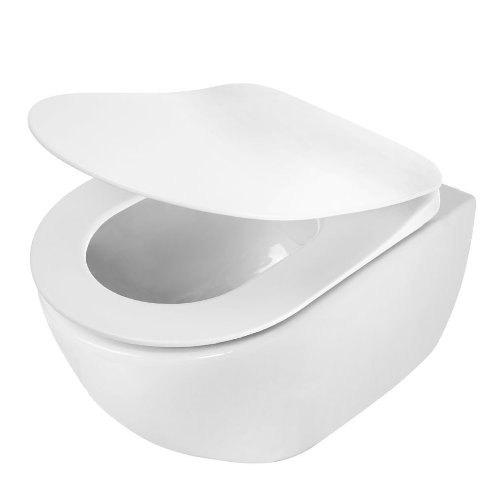 Vas Wc suspendat rimless alb cu capac soft close inclus Deante, Peonia [2]