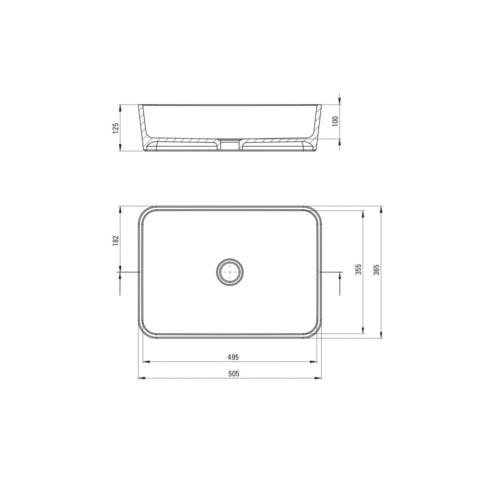 Lavoar pe blat alb 50 cm, dreptunghiular, Deante Hiacynt New [6]