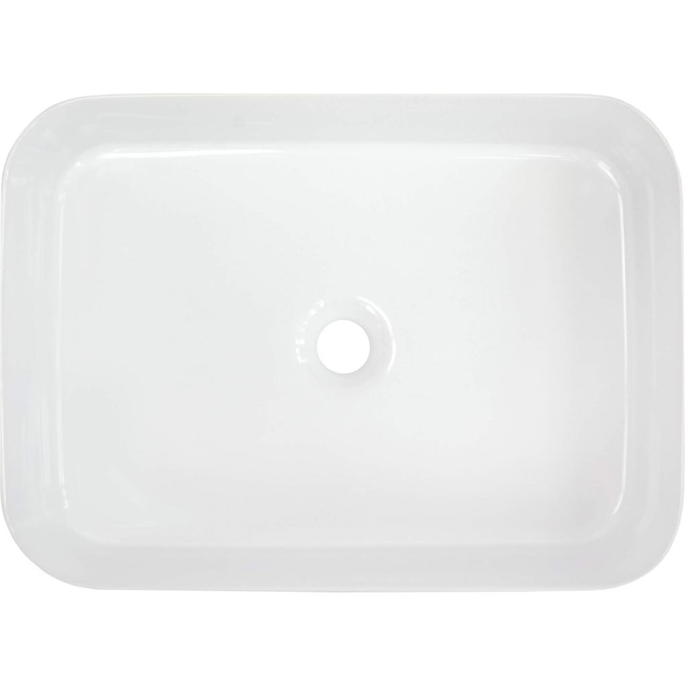 Lavoar pe blat alb 50 cm, dreptunghiular, Deante Hiacynt New [2]