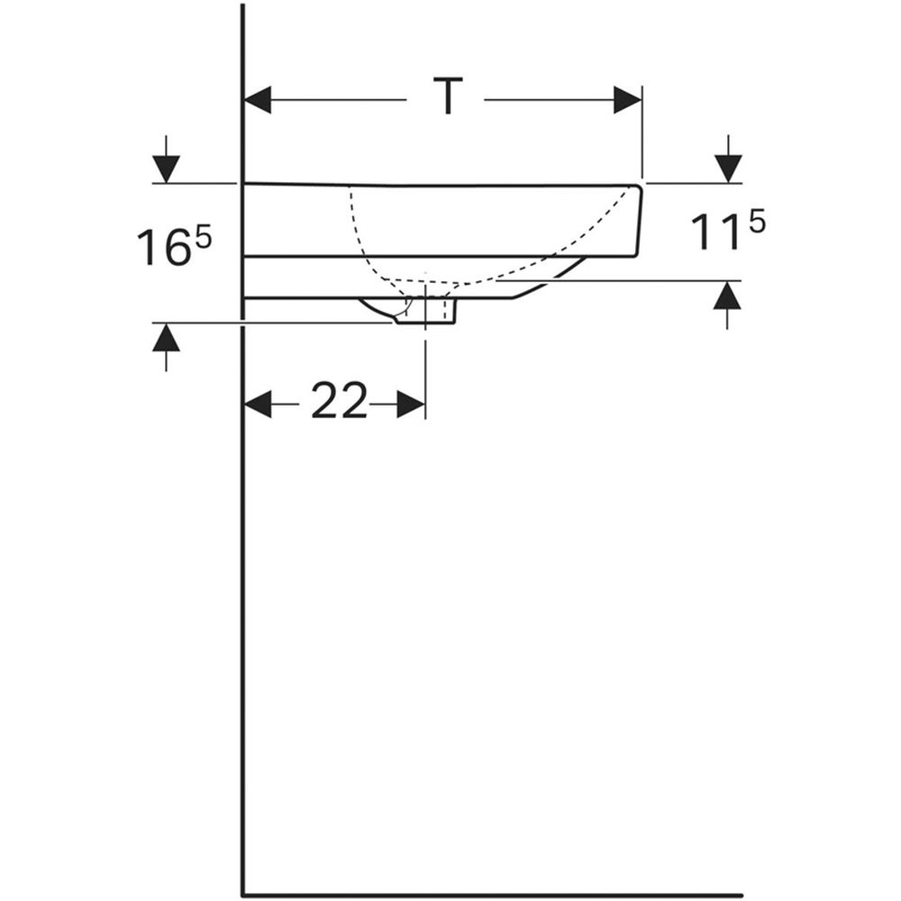 Lavoar baie pe mobilier alb 90 cm, dreptunghiular, Smyle Square Geberit [5]