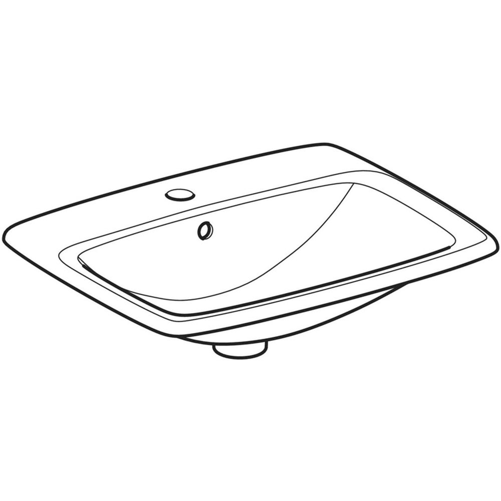 Lavoar baie incastrat alb 55 cm Geberit Selnova Square [2]