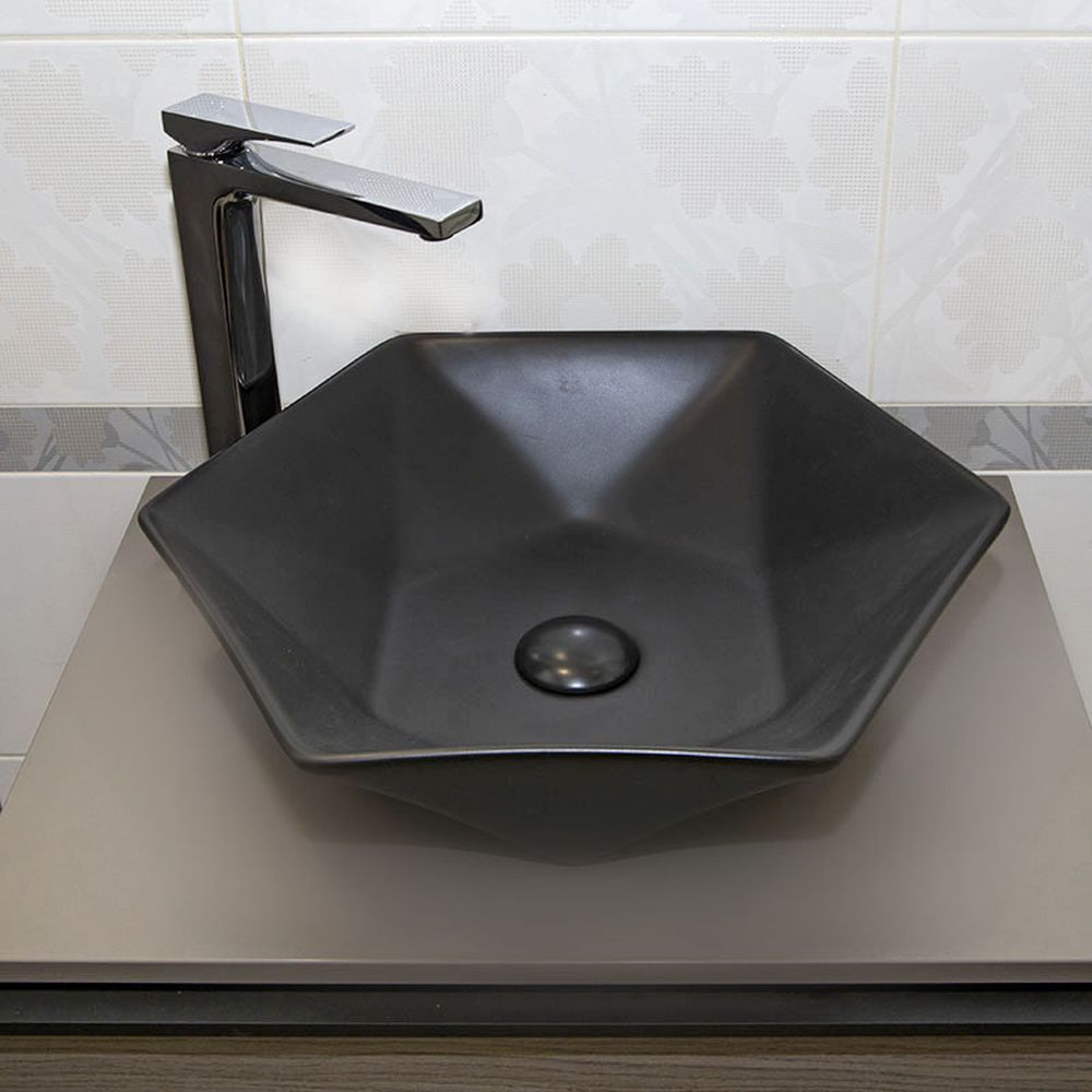 Chiuveta baie pe blat neagra,Fluminia, Black Diamond [5]