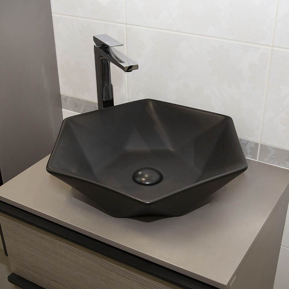 Chiuveta baie pe blat neagra,Fluminia, Black Diamond [7]