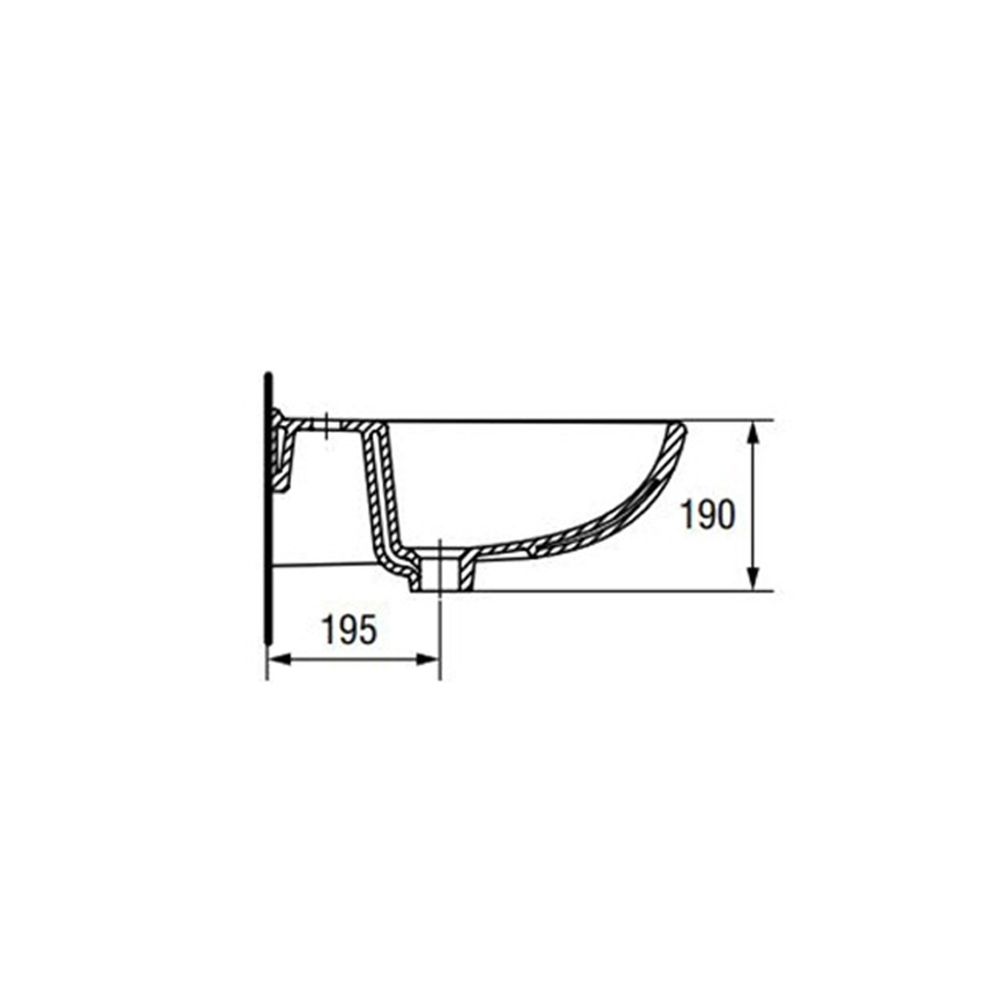 Lavoar baie suspendat alb lucios 60 cm Cersanit President [4]