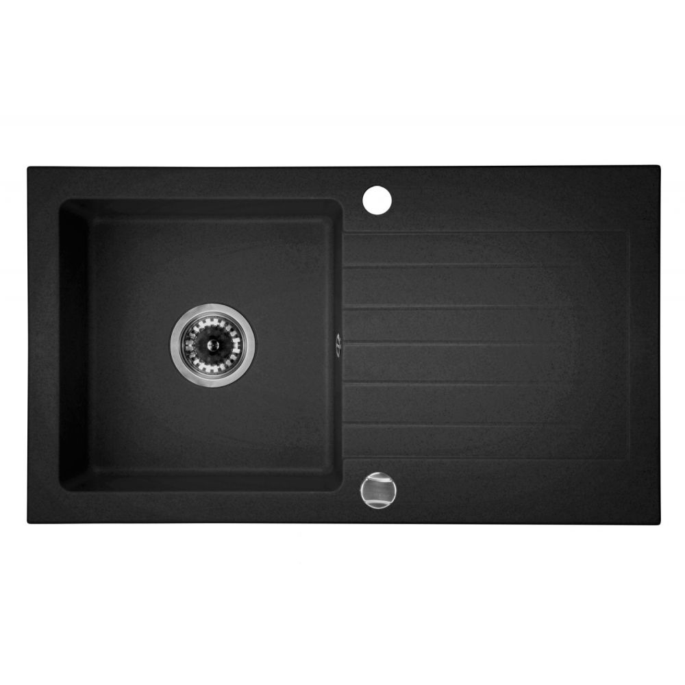 Set chiuveta bucatarie compozit cu picurator si baterie graphite Deante, Zorba [2]