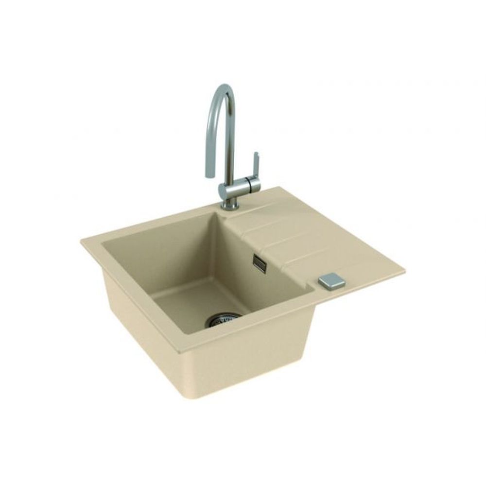 Chiuveta bucatarie compozit crem mat cu picurator Alveus Cadit 10 [2]