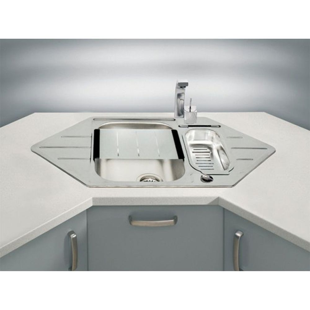 Chiuveta bucatarie inox leinen cu doua cuve si picurator Alveus Line 40 [2]