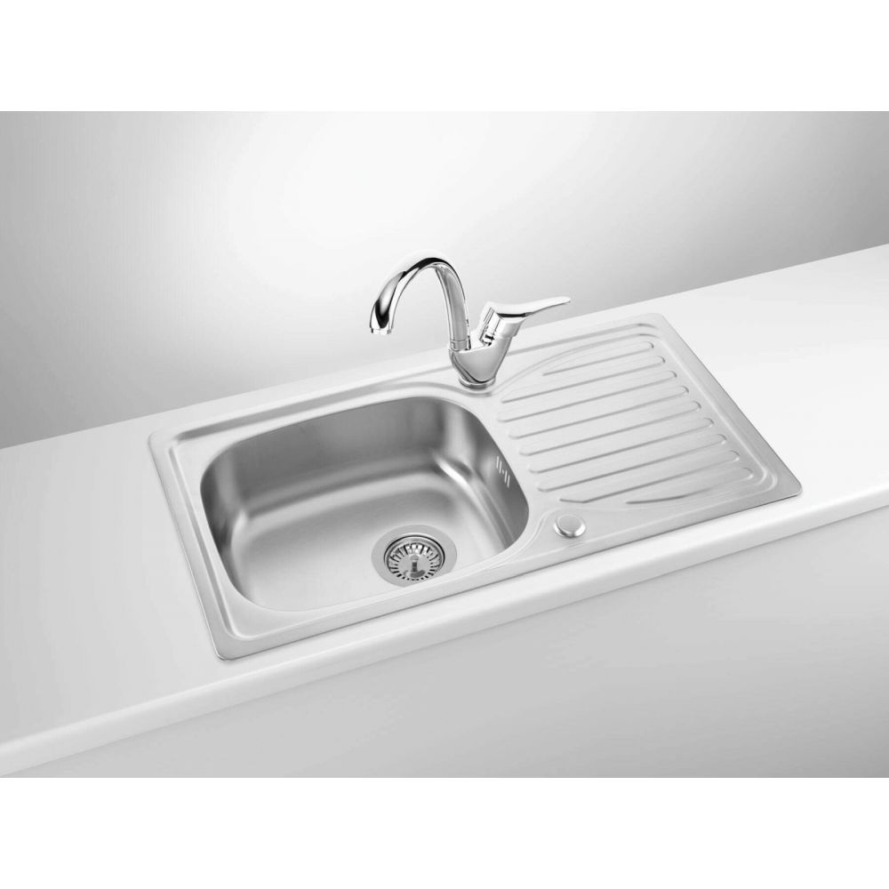 Chiuveta bucatarie inox cu picurator crom Deante, Doppio [2]