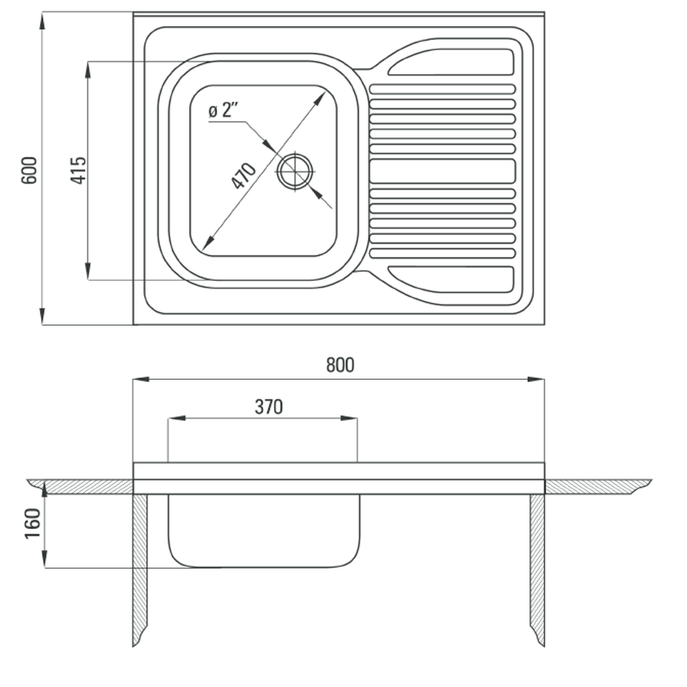 Chiuveta bucatarie inox cu picurator crom leinen, cuva stanga, Deante Tango [2]