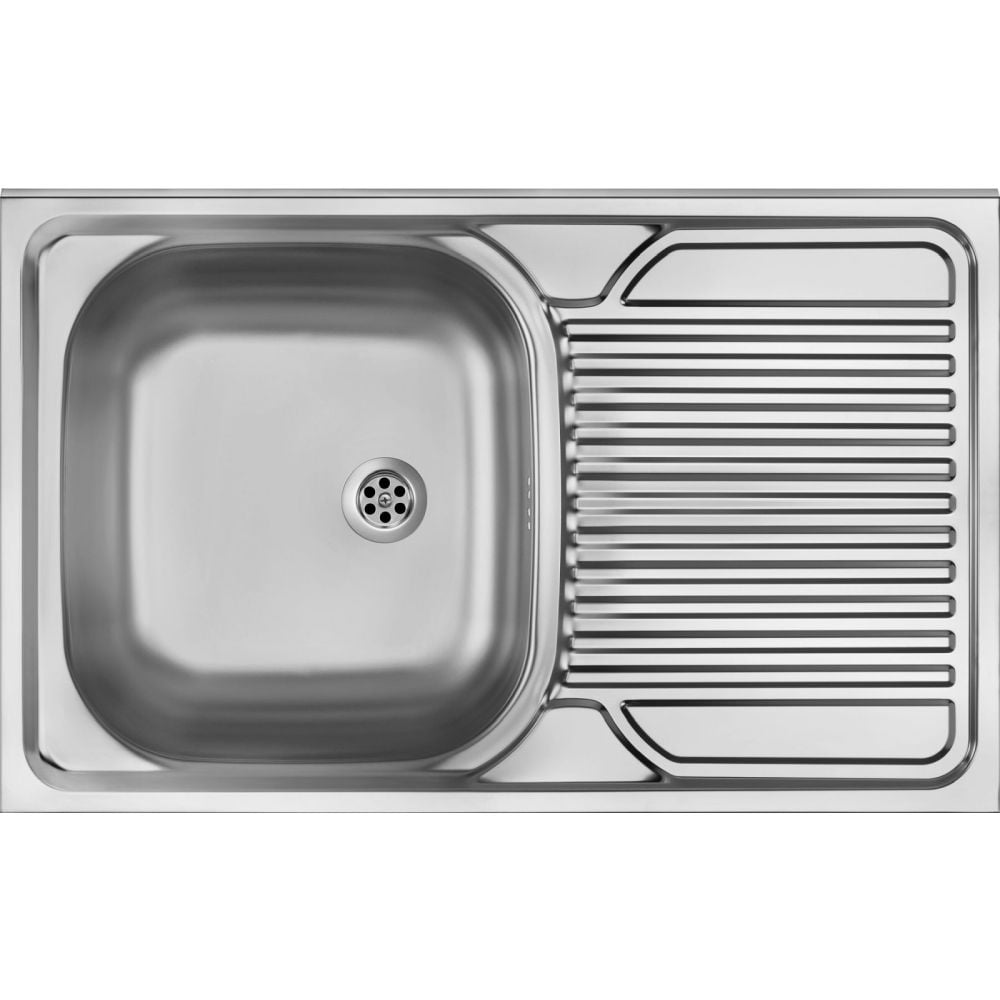 Chiuveta bucatarie inox cuva stanga, crom satin, Deante Tango