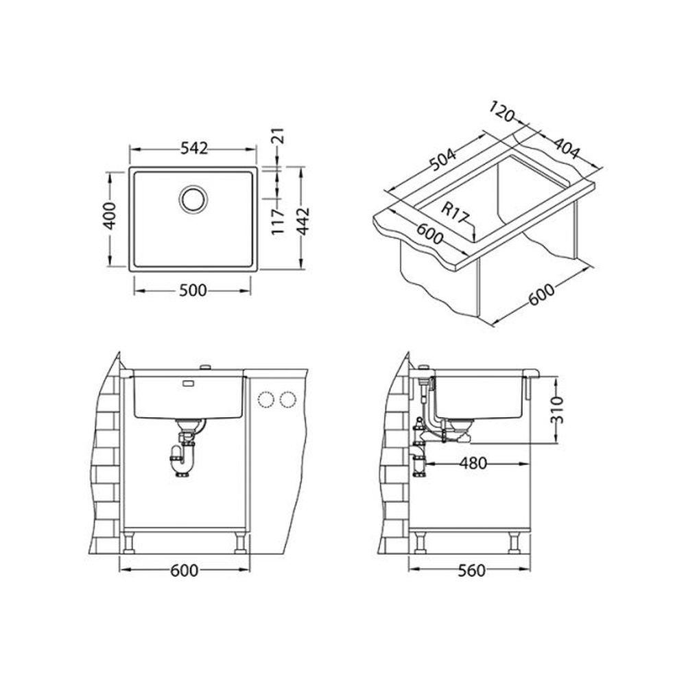 Chiuveta bucatarie inox culoare cupru, montare pe blat, Alveus Monarch Kombino 50 [3]