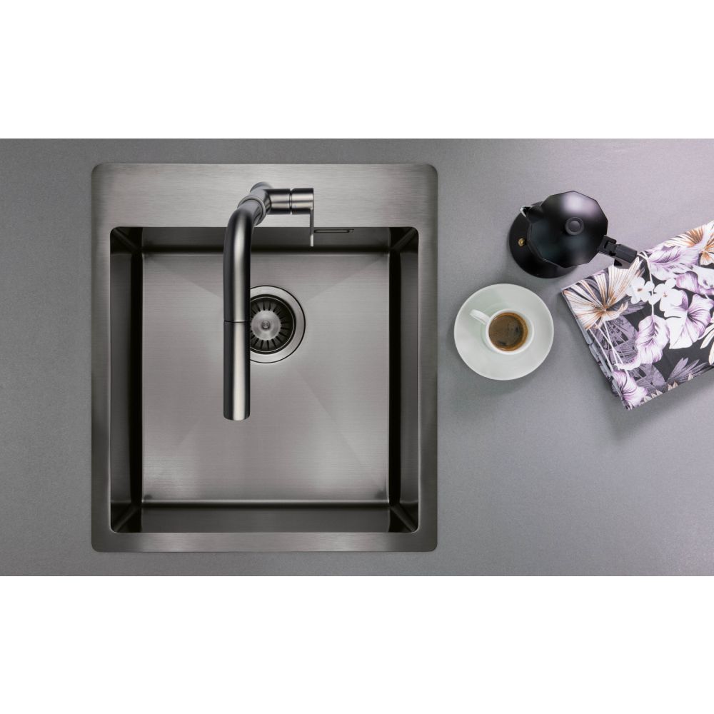 Chiuveta bucatarie inox Deante Olfato, 45x50 cm, titan șlefuit [2]