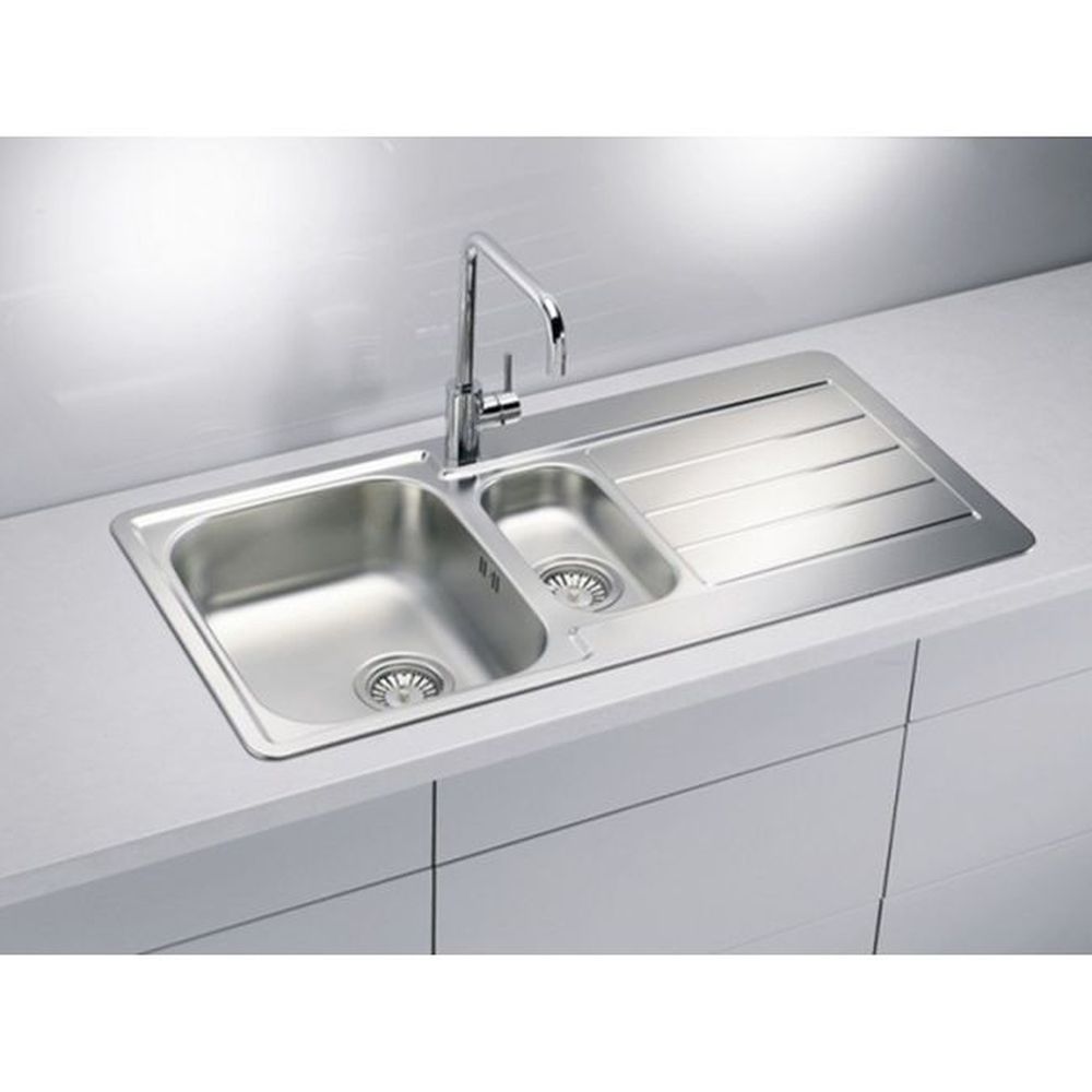 Chiuveta bucatarie inox doua cuve crom satin Alveus Line 10 [2]