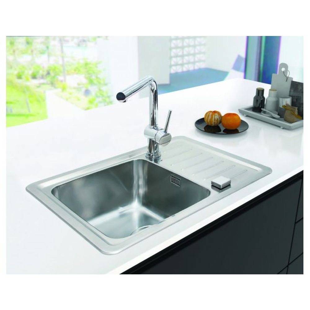 Chiuveta bucatarie inox satinat cu picurator, Alveus Galeo 30 [2]