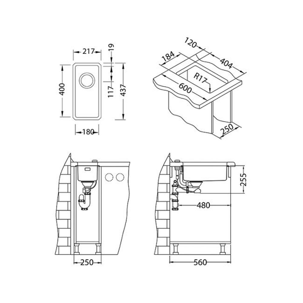 Chiuveta bucatarie mica culoare aurie Alveus Monarch Kombino 10 [2]