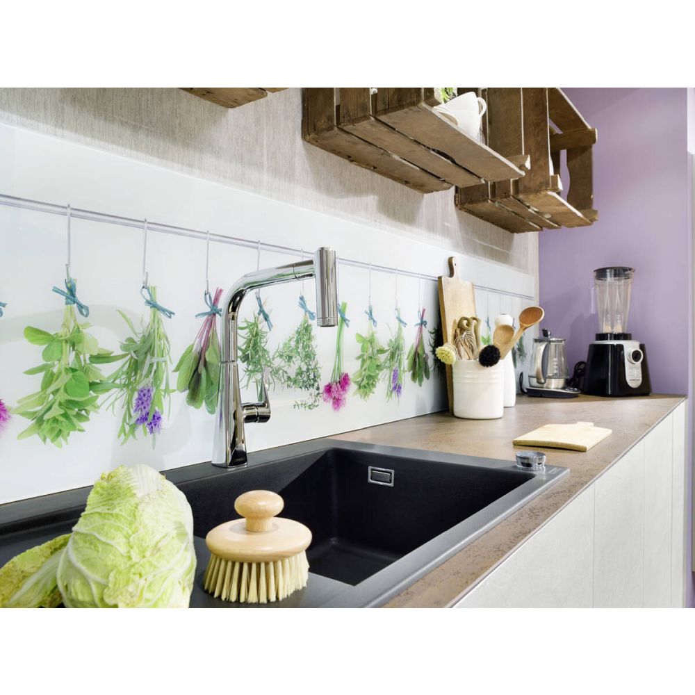 Chiuveta bucatarie neagra, dreptunghiulara SilicaTec Hansgrohe 43314170 [4]