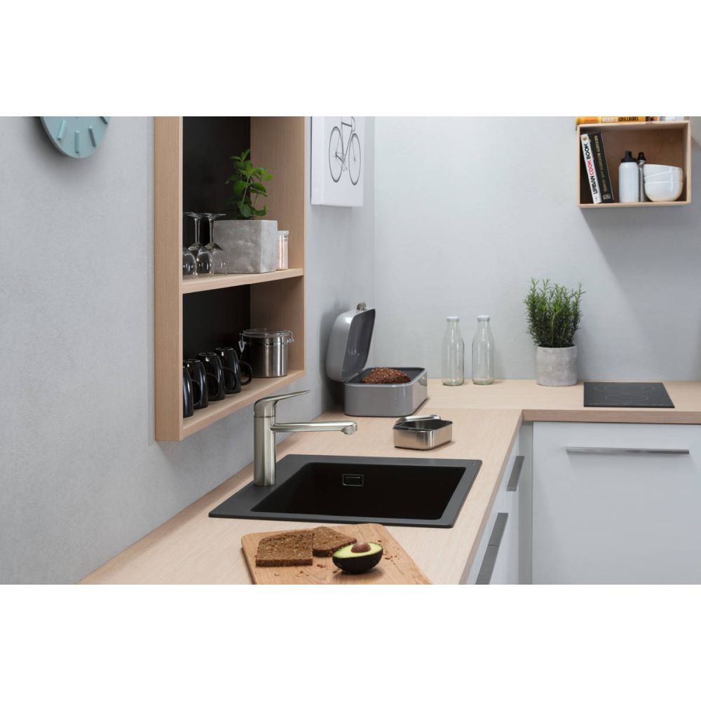 Chiuveta bucatarie neagra, patrata SilicaTec Hansgrohe 43312170 [4]