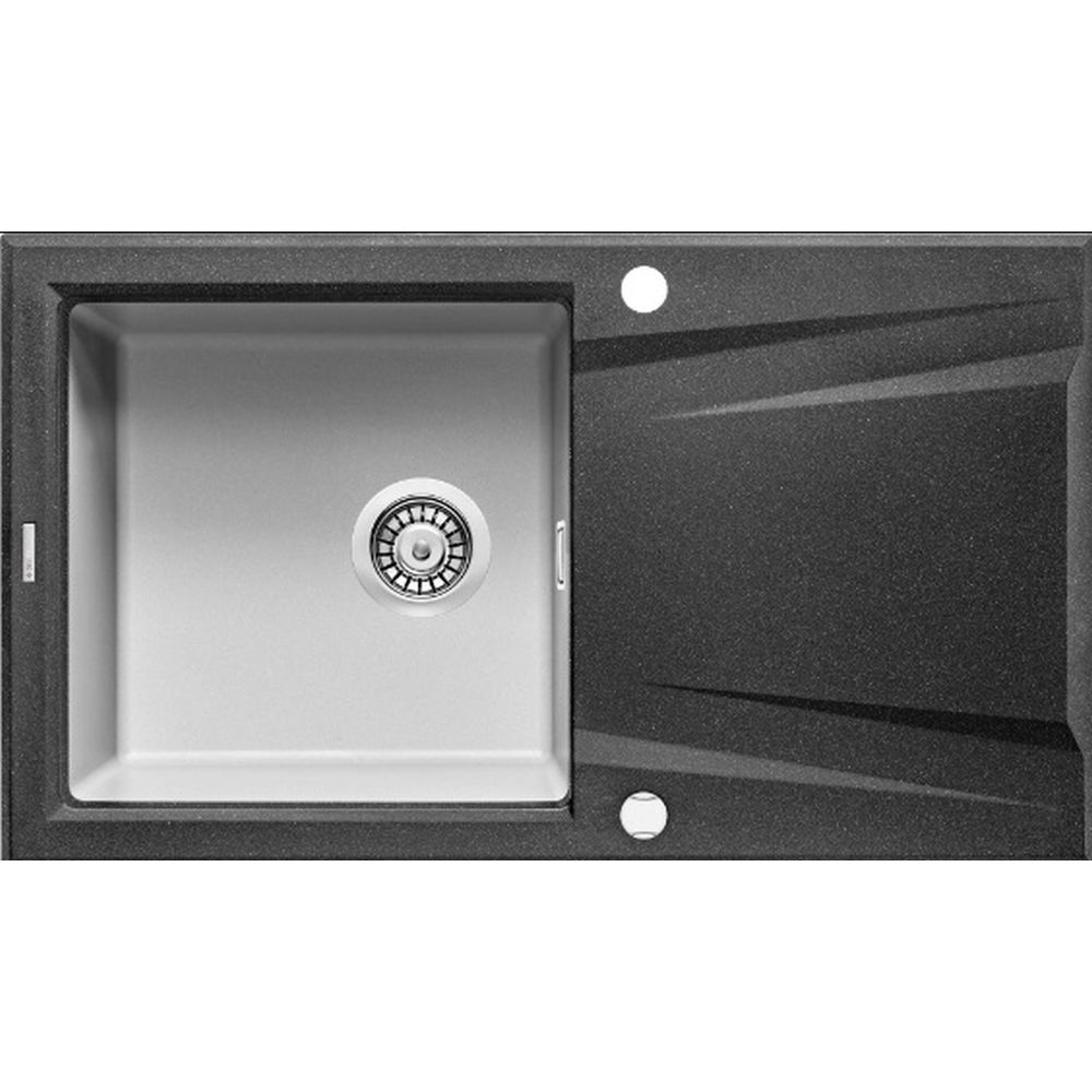 Chiuveta bucatarie hibrid din granit, culoare grafit/gri, Deante Prime [1]