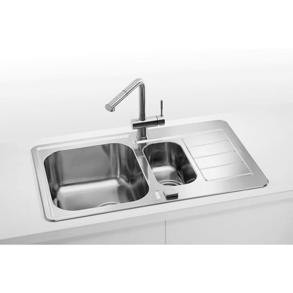 Chiuveta bucatarie inox doua cuve, crom satin, Alveus Line Maxim 70 [2]