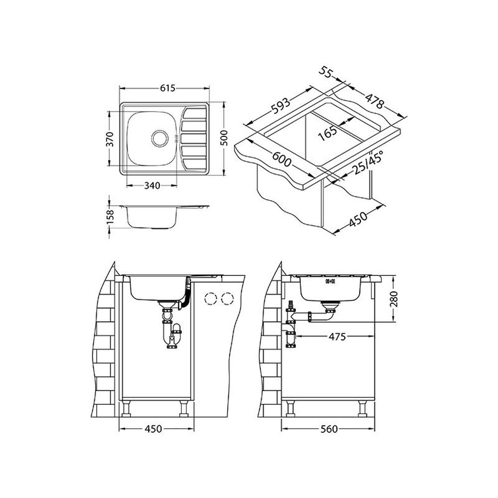 Chiuveta bucatarie inox satinat Alveus Zoom 10 [3]