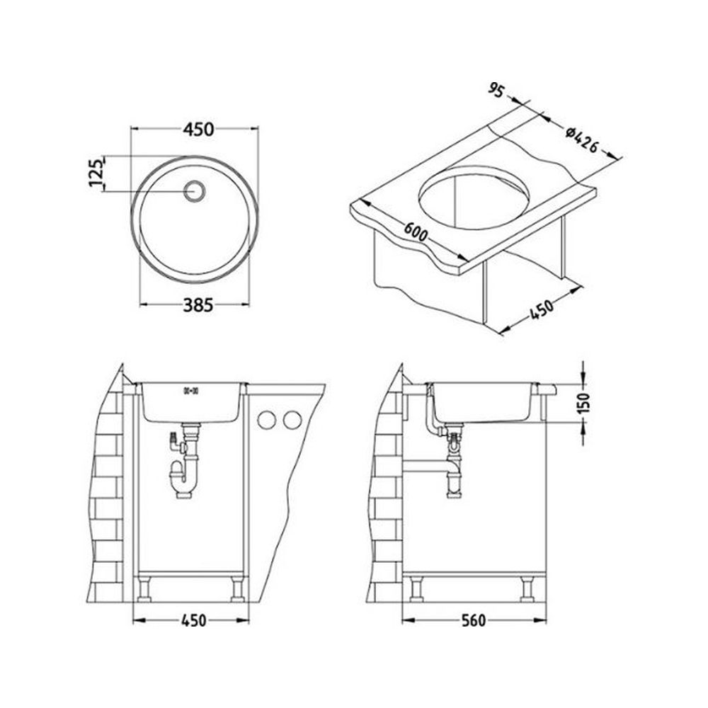 Chiuveta bucatarie rotunda, crom satin, Alveus Form 10 [2]