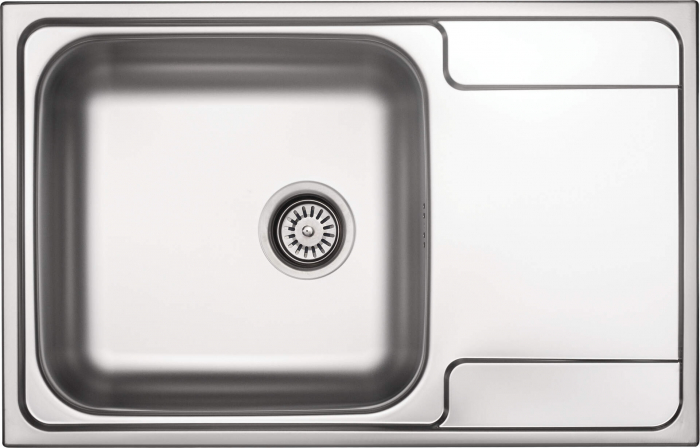 Chiuveta bucatarie din inox, cu picurator, 79x50 cm, otel, Deante Soul