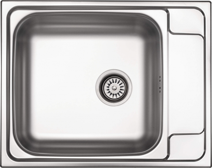 Chiuveta bucatarie din inox, cu picurator, 63x50 cm, otel, Deante Soul