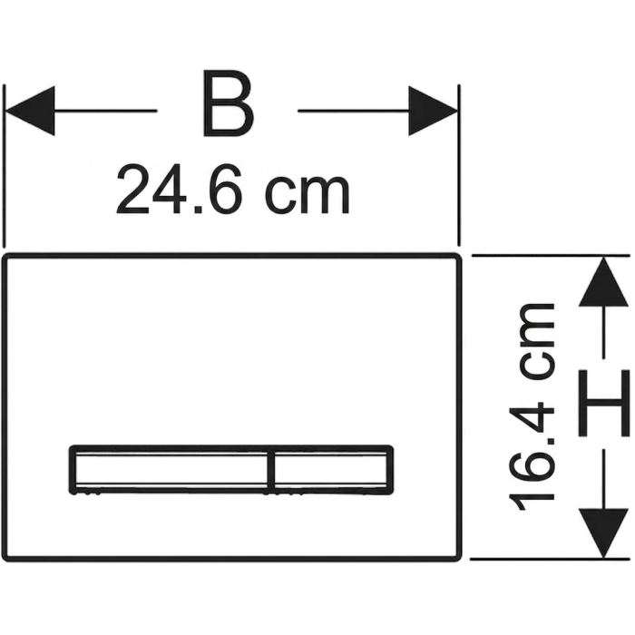Clapeta actionare dubla rezervor wc, placa de fixare, placa de acoperire si tasta alama , Geberit Sigma50 [3]