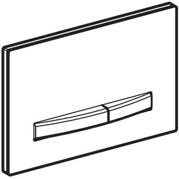 Clapeta actionare dubla rezervor wc, placa de fixare / placa de acoperire / tasta crom negru, Geberit Sigma50 [2]