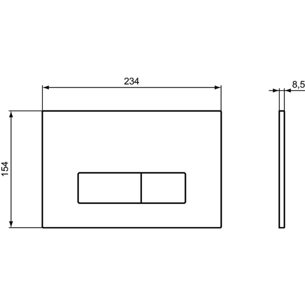 Clapeta actionare pneumatica rezervor wc crom lucios Ideal Standard Prosys Oleas P2 [3]
