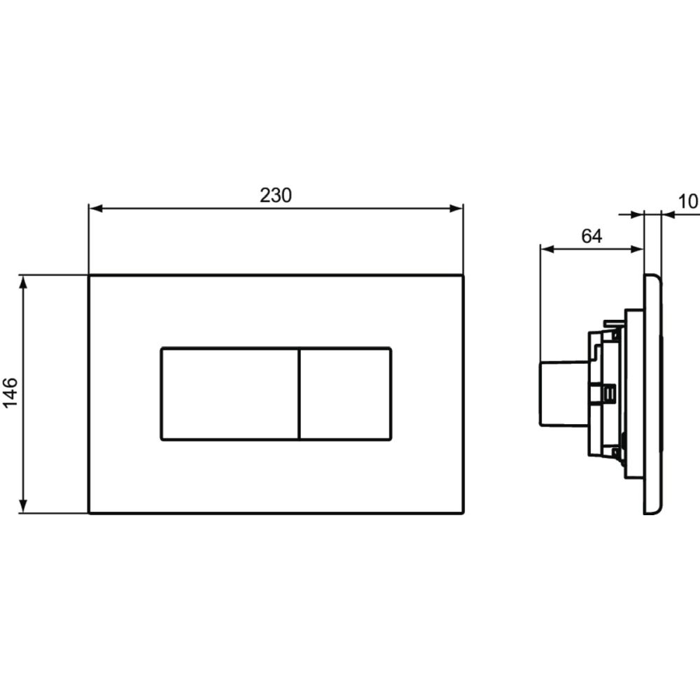 Clapeta actionare pneumatica rezervor wc crom satin Ideal Standard Solea P2 [3]
