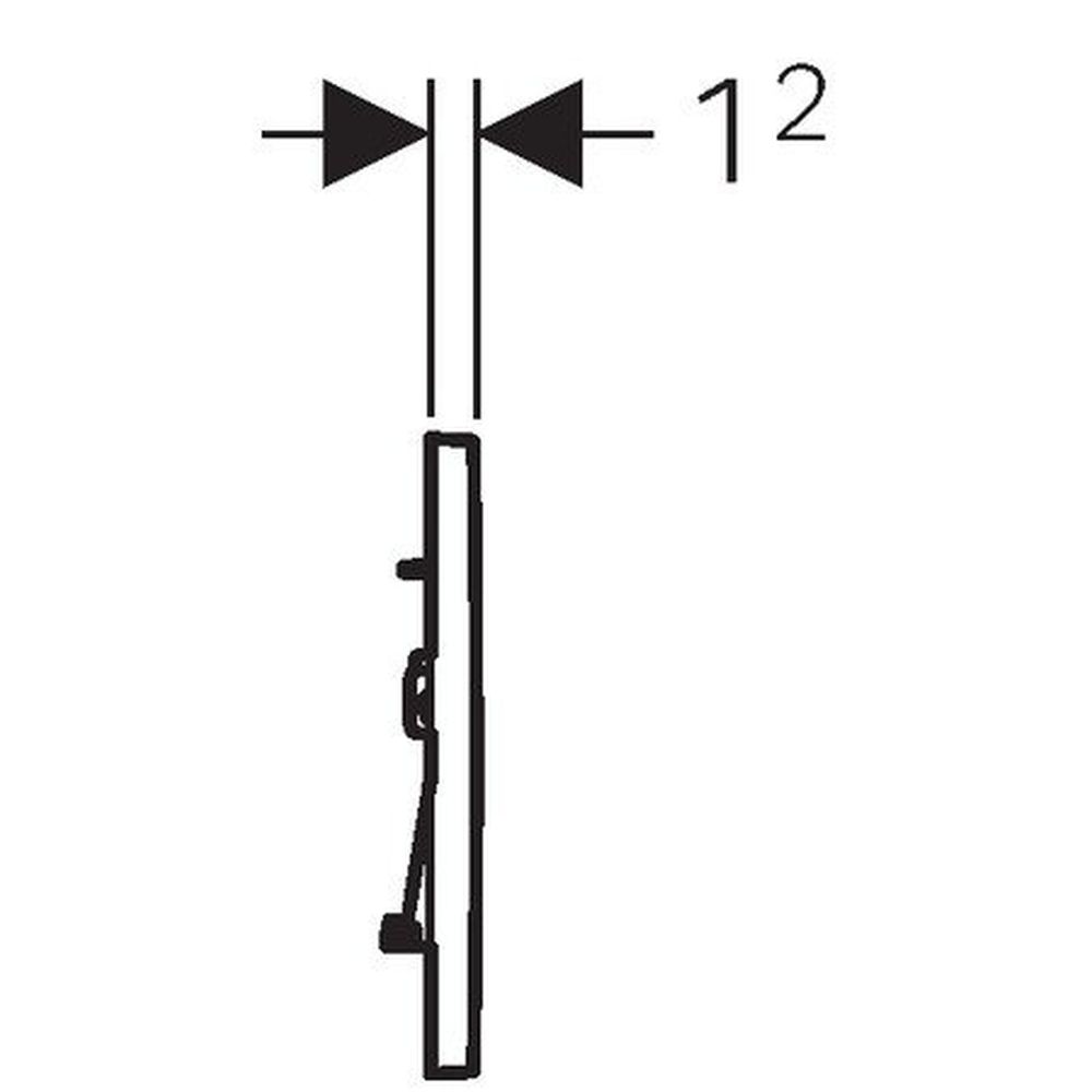 Clapeta actionare rezervor wc negru mat cu banda de design crom lucios Geberit Sigma20 [4]
