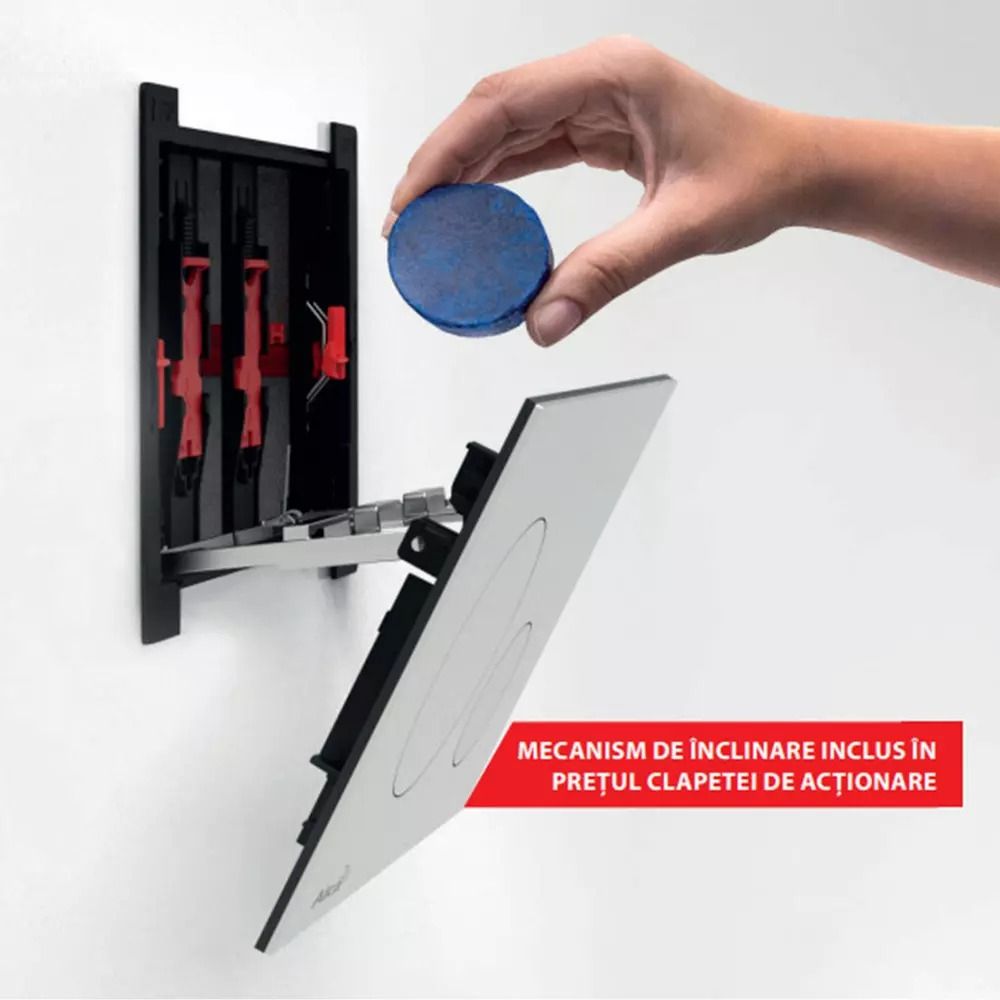 Clapeta actionare wc crom mat cu doua butoane Alcaplast M72 [4]