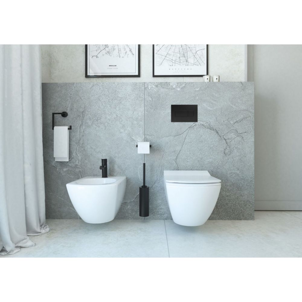 Clapeta actionare wc slim negru mat Deante [2]
