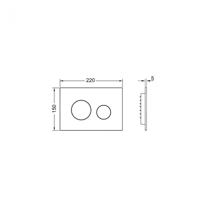 Clapeta de actionare alba Dual-Flush, TECE Loop [2]