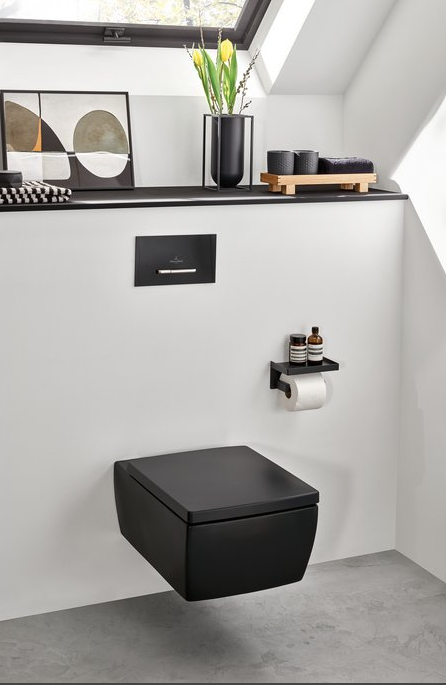 Clapeta de actionare dual-flush, negra, Villeroy & Boch ViConnect [3]