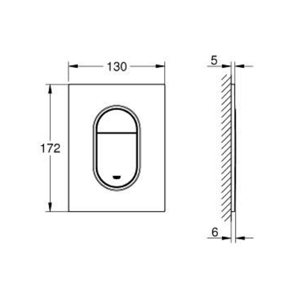 Clapeta de actionare Grohe Arena Cosmopolitan S auriu lucios Cool Sunrise [3]