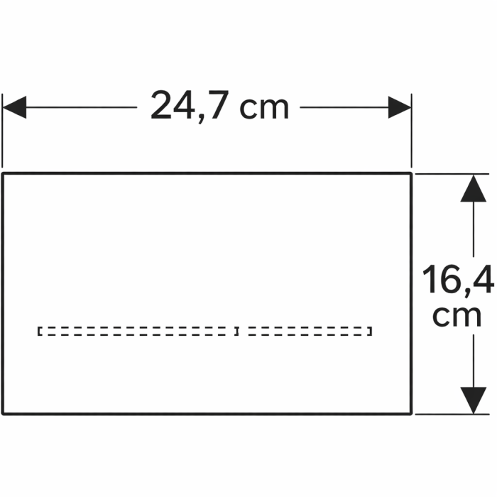 Clapeta de actionare pentru rezervor, dreptunghiulara, automata / fara atingere, sticla neagra, Geberit Sigma80  [3]
