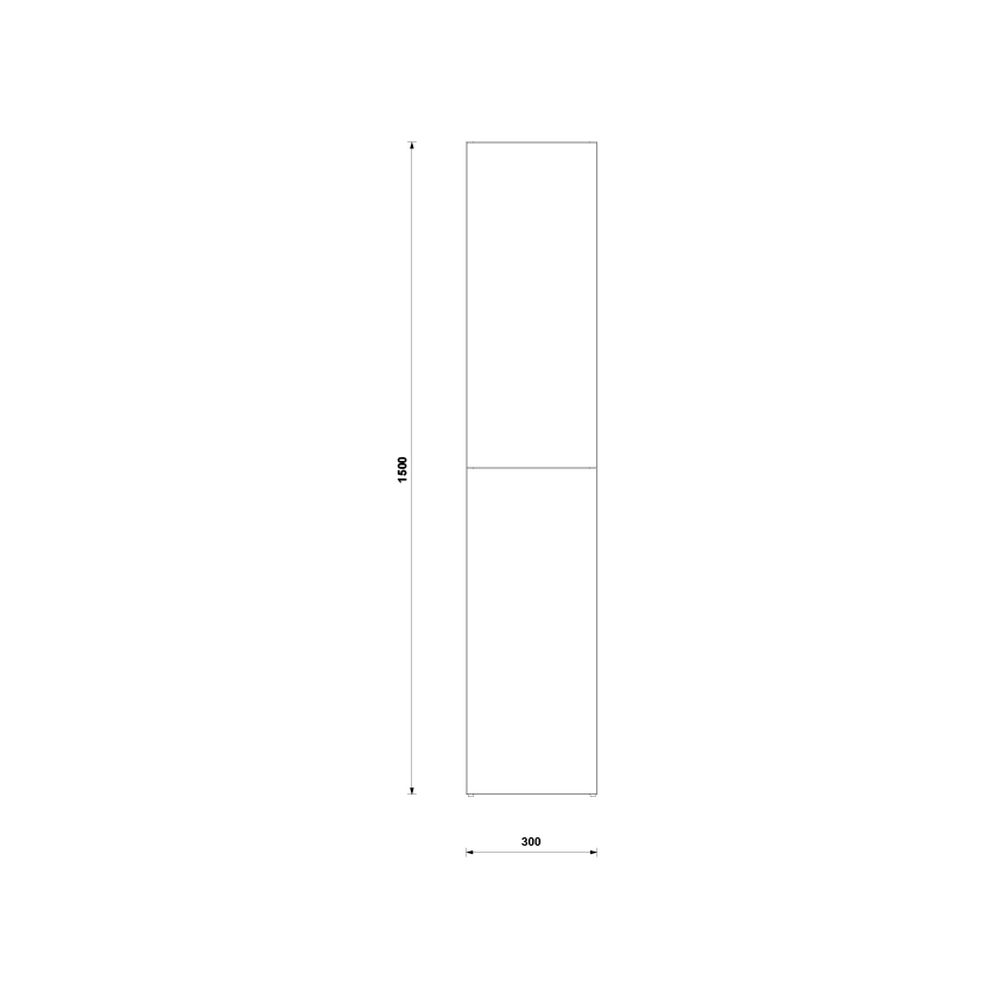 Dulap baie suspendat Gala Daily, 2 usi, 150 cm, antracit lucios [2]