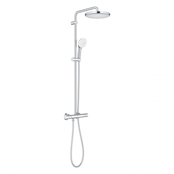 Coloana de dus crom cu baterie termostatata Grohe Tempesta System 250