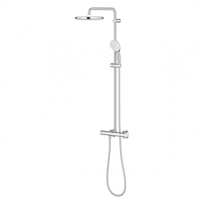 Coloana de dus crom cu baterie termostatata Grohe Tempesta System 250 [4]