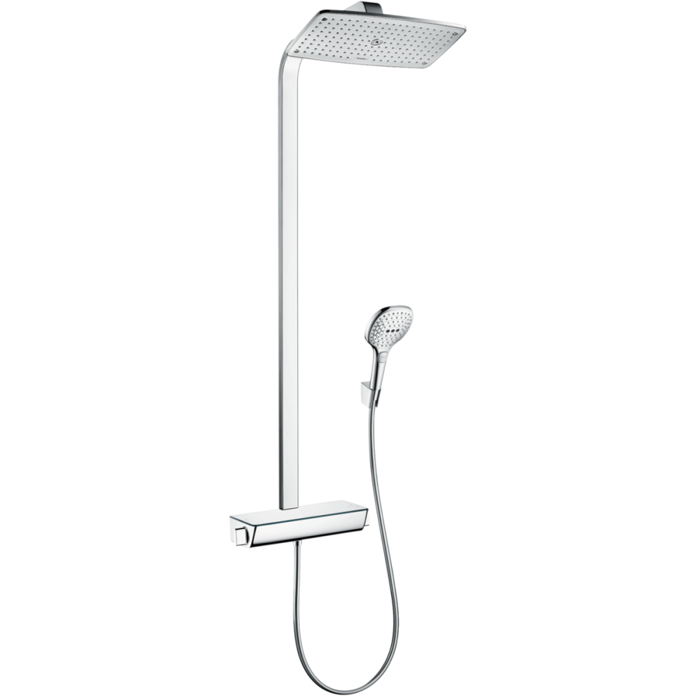 Coloana de dus crom lucios cu baterie termostatata Hansgrohe Raindance E 27112000