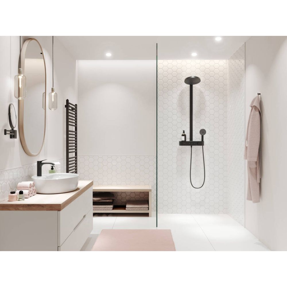 Coloana de dus negru mat Pulsify S cu baterie termostatata Hansgrohe ShowerTablet Select 400 [2]