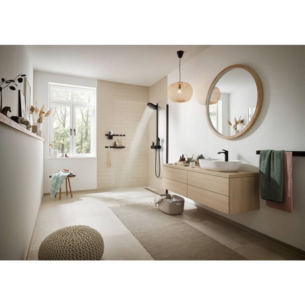 Coloana de dus negru mat Pulsify S cu baterie termostatata Hansgrohe ShowerTablet Select 400 [4]