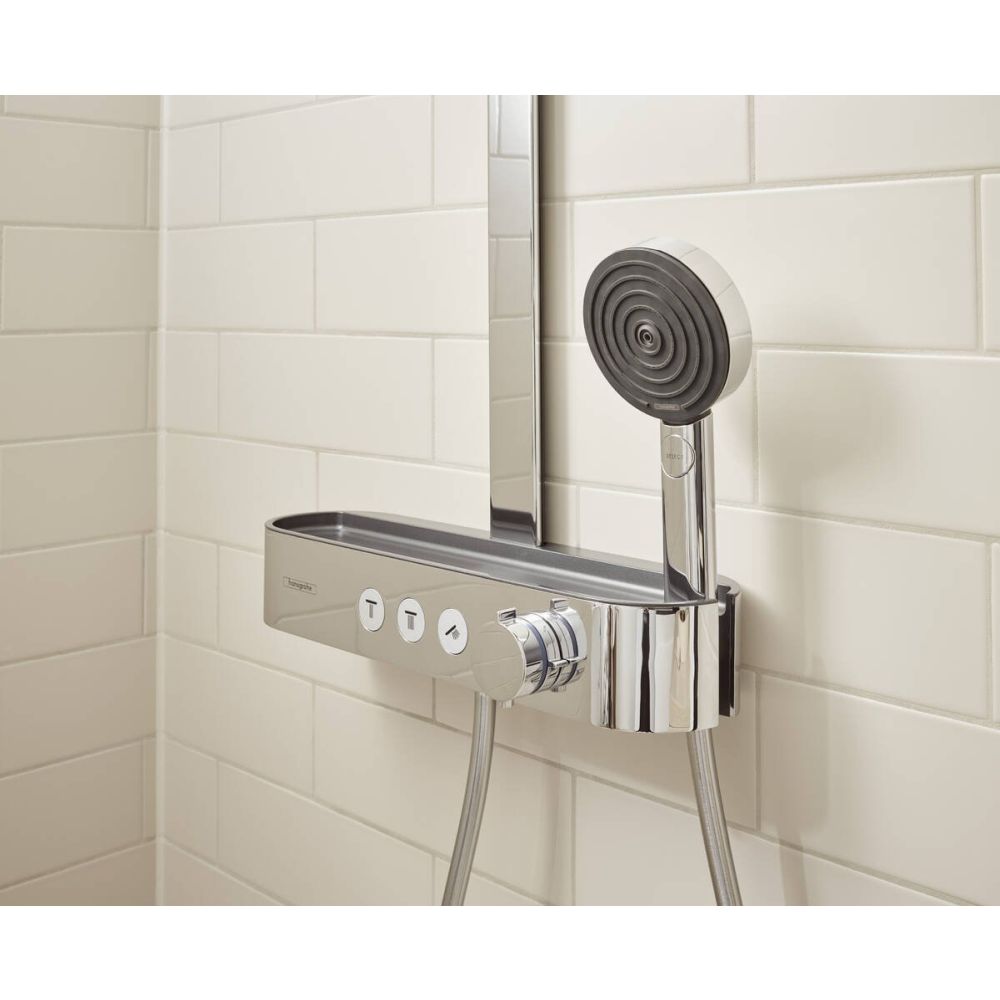 Coloana de dus crom lucios Pulsify S 2jet cu baterie termostatata Hansgrohe ShowerTablet Select 400 [2]