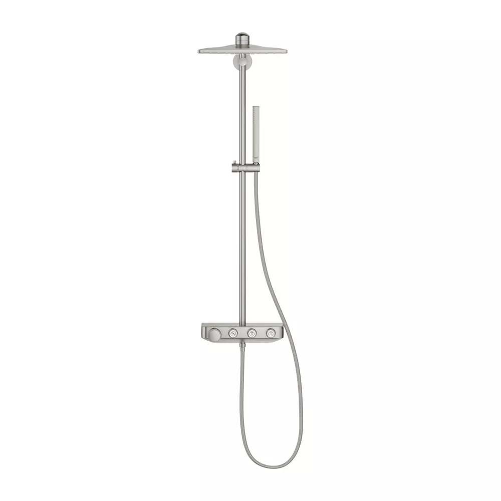 Coloana de dus cu baterie termostatata, crom periat, 2 jeturi, Grohe Euphoria SmartControl [2]