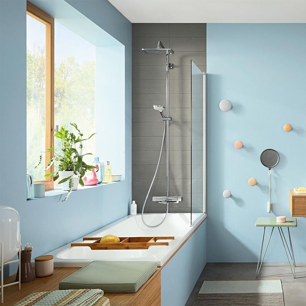 Set coloana de dus cu baterie termostatata culoare crom Hansgrohe, Croma E 280 [4]