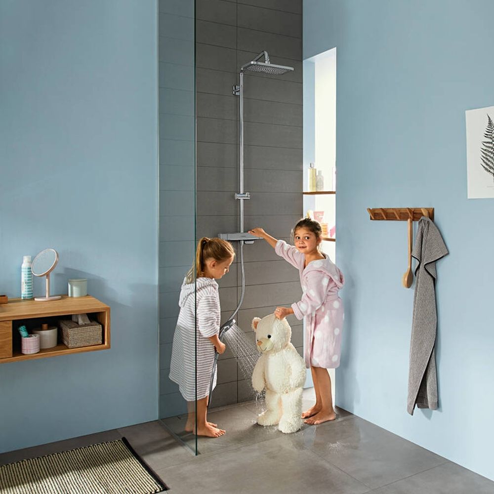 Set coloana de dus cu baterie termostatata culoare crom Hansgrohe, Croma E 280 [3]